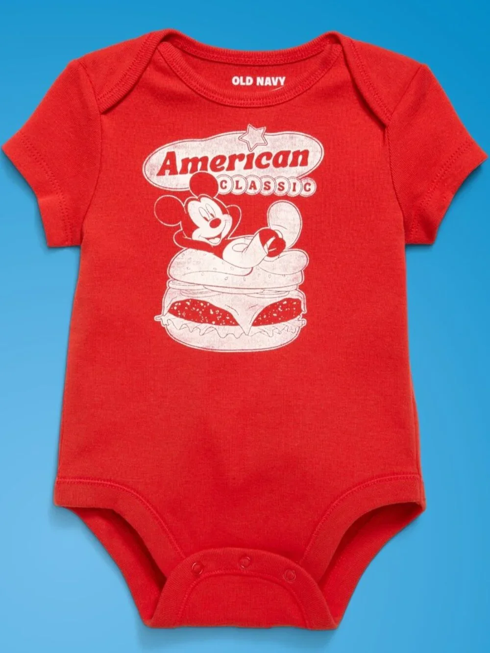 Old Navy x Disney Mickey Mouse Short-Sleeve Unisex Bodysuit for Baby Size 3-6 mo
